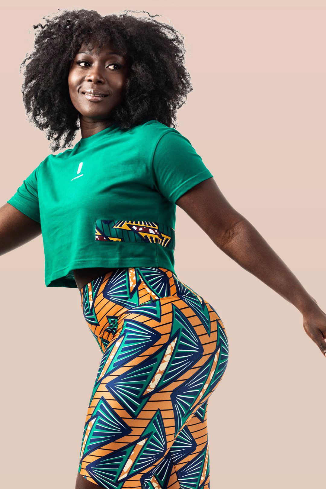 Femmes African Print Crop Top -  France
